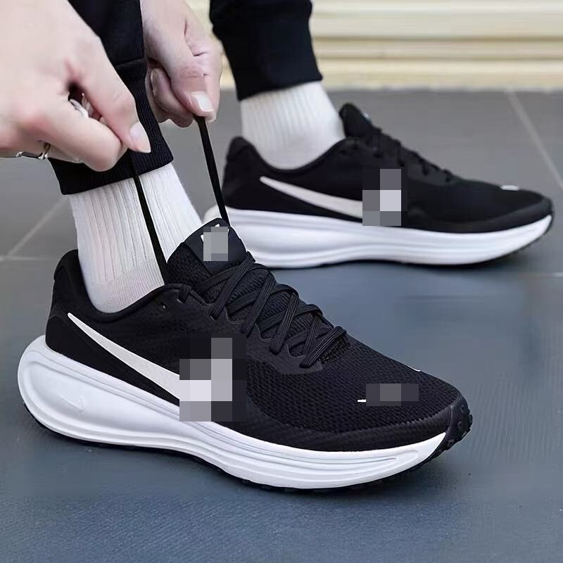 Pure Original Putian Shoes Men's Shoes Revolutio Mesh Breathable Sports Shoes Black and White Running Shoes Hj9198 Multi-Color