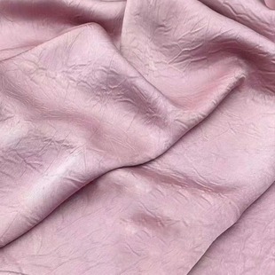 Spot Imitation Acetate Double-Sided Satin Hand-Grabbed Fabric Dress Shirt Cheongsam Dress National Style Fabric Wholesale