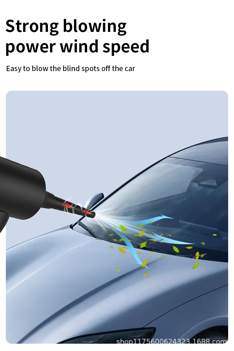Rechargeable Car Vacuum Cleaner, Handheld, Small Size, Strong Suction, Dual-Use for Car and Home, Exclusively for Cross-Border Sales