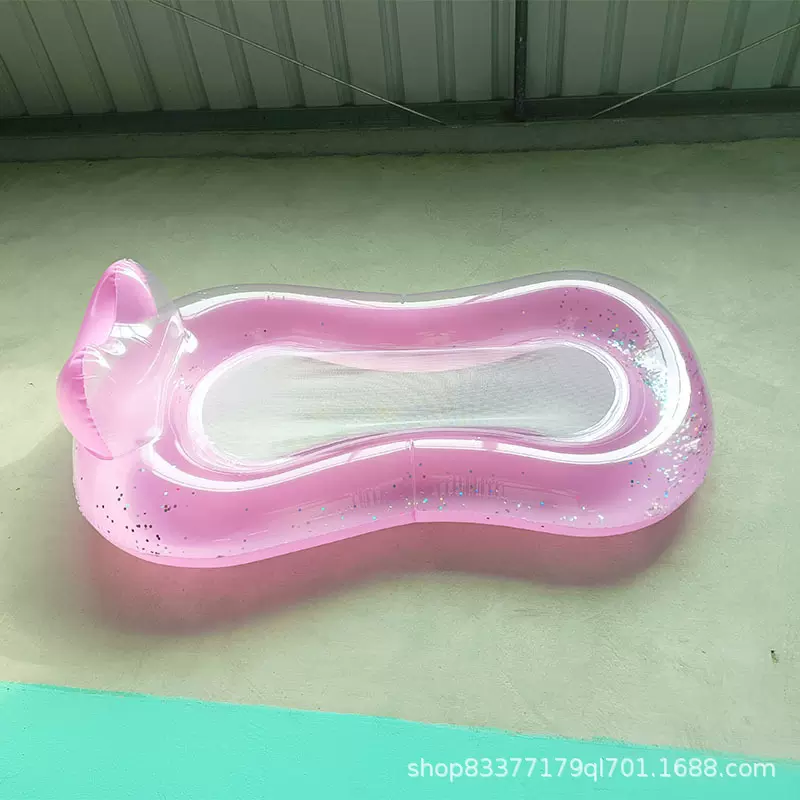 厂家定制PVC夹网充气浮排户外折叠充气躺椅浮床成人水上玩具用品