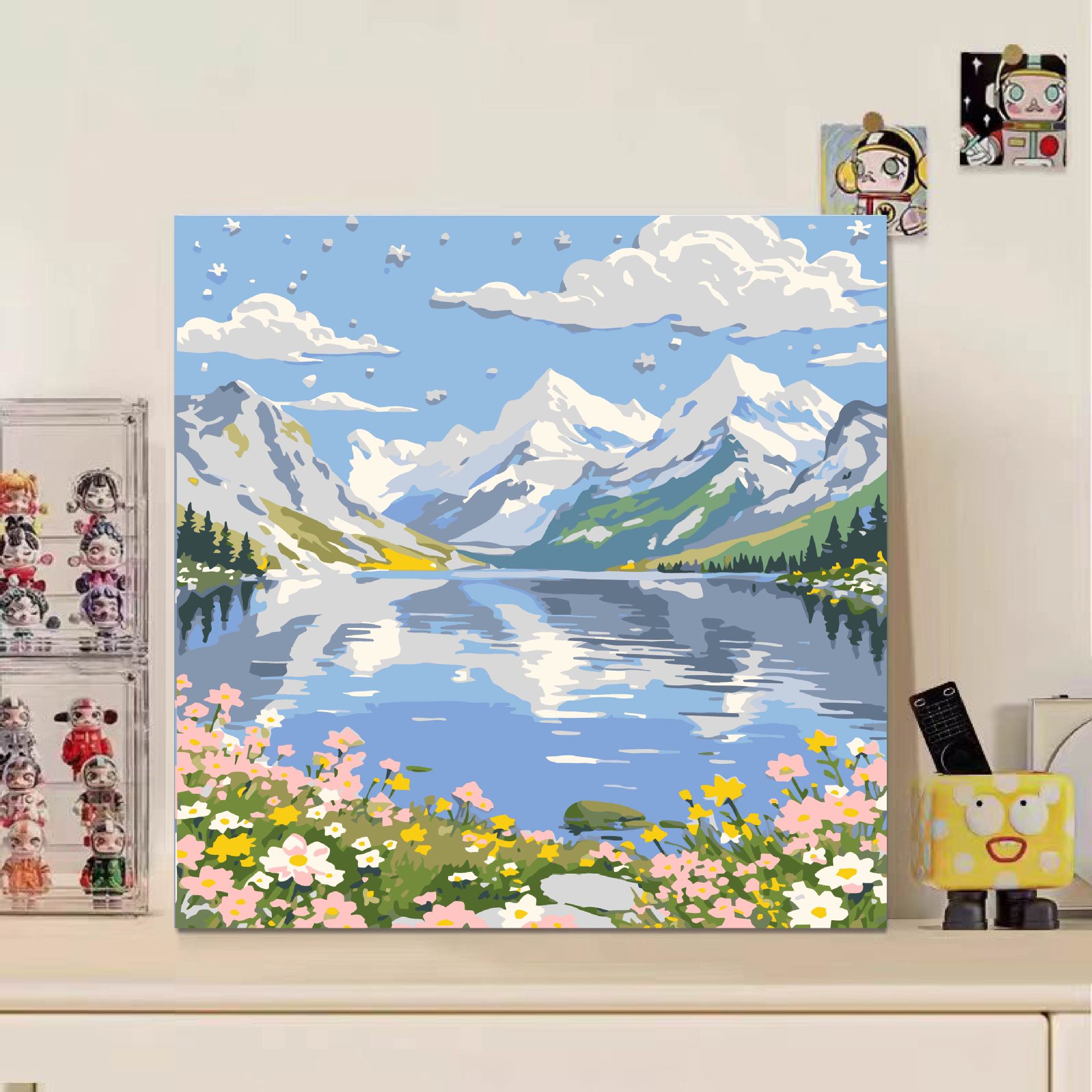 Niños didiy pintura digital acrílico relleno de pintura de dibujos animados pintura de pintura a mano 20 * 20