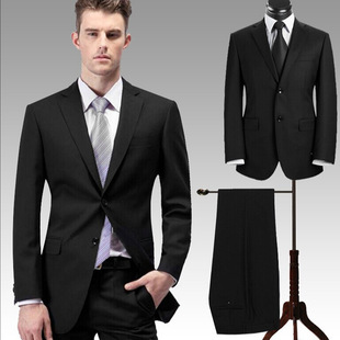 Double-size Solid Color Two-button Men's Suit suit Gentleman Dress Professional Work Wedding Groom Slim-fit Suit