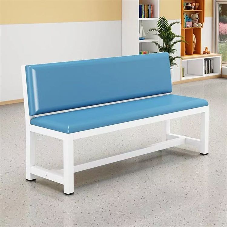 Long Bench with Soft Backrest, Barber Shop Sofa Chair, Waiting Area Gym Rest Area Row Chairs, Shoe Changing Stool Chair