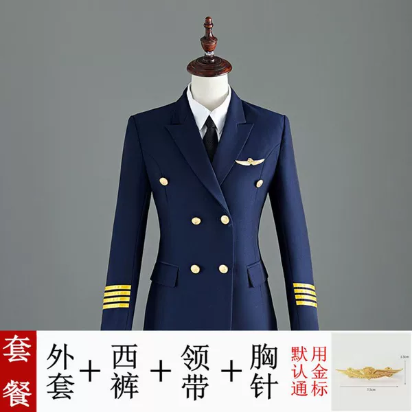 Jacket, trousers, tie, brooch