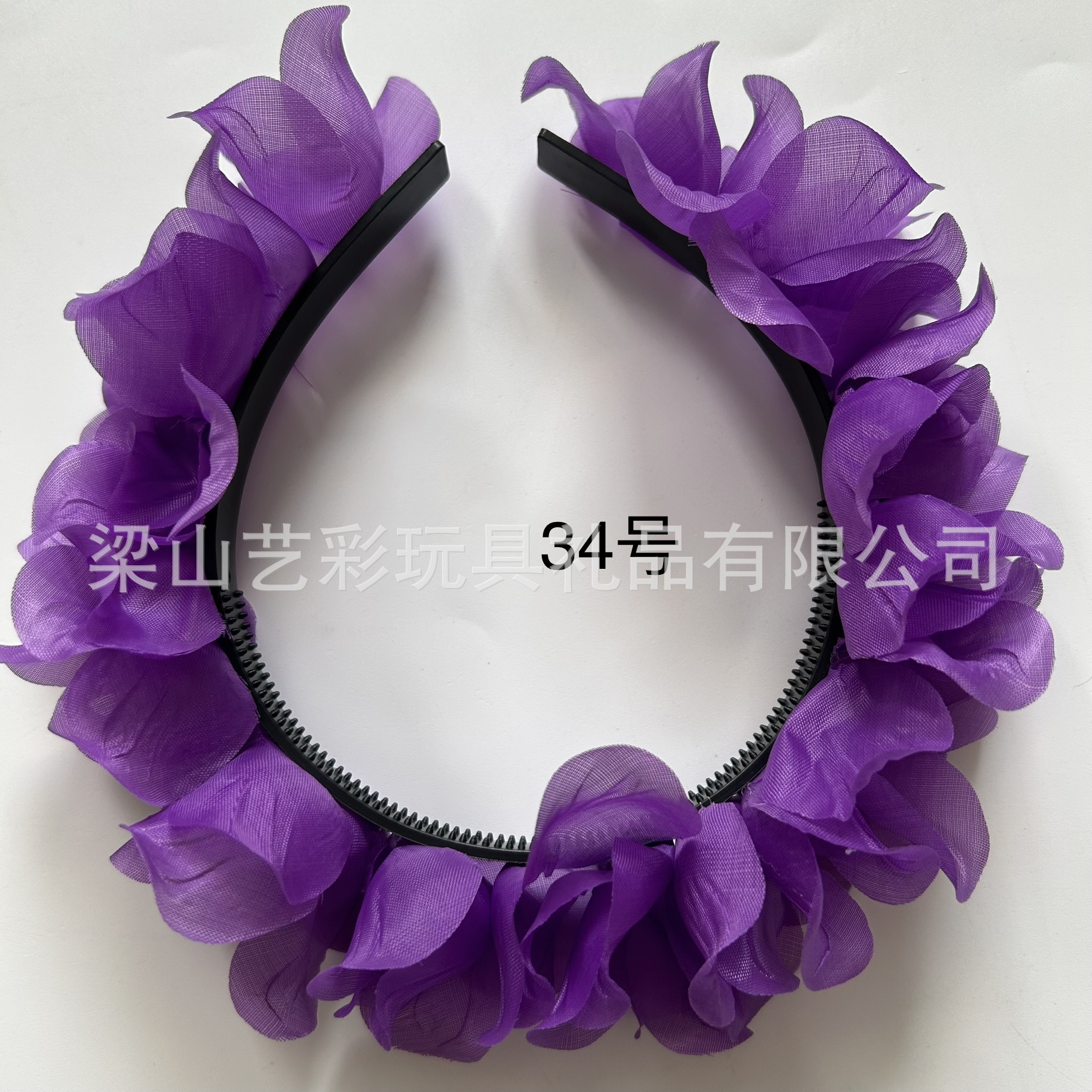 Diadema de venta caliente transfronteriza hawaiana, diadema de tela de poliéster, diadema de colores, horquilla