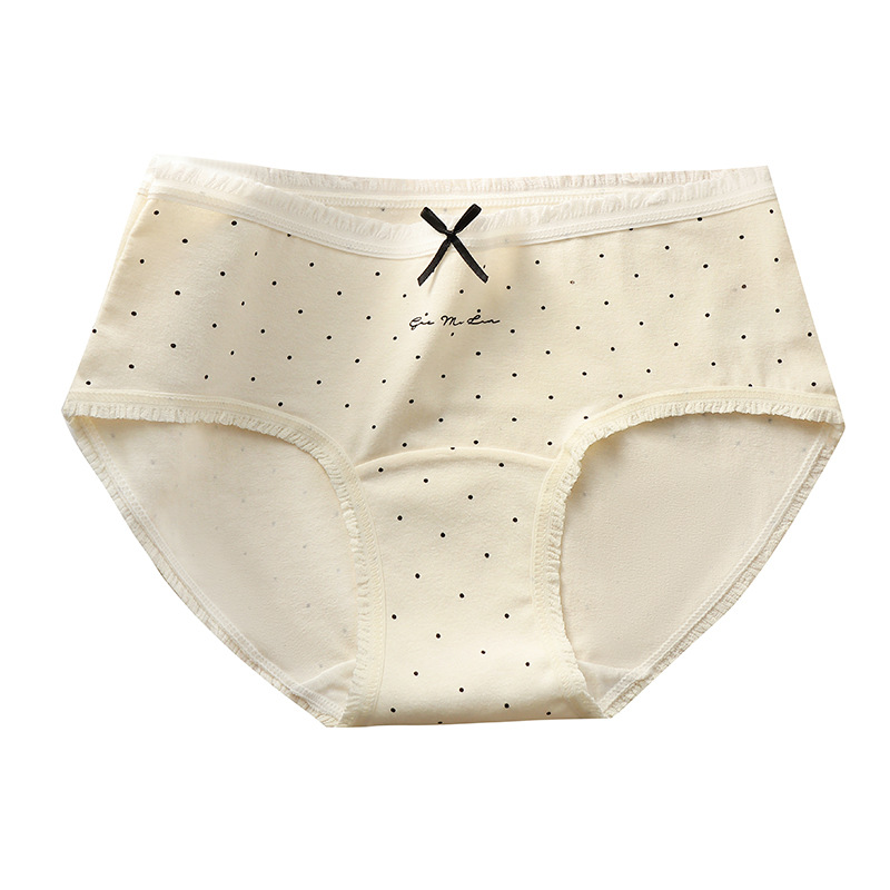 Pantalones de algodón de arco dulce para niñas antibacterianas alargadas para niñas de cintura media transpirables sin marcas de algodón image 5