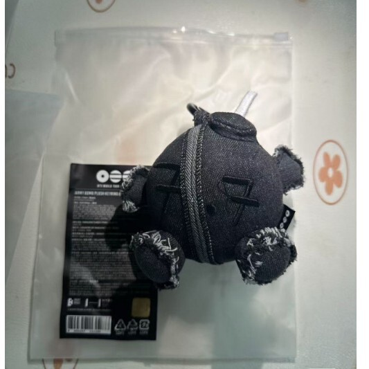 In-Stock Bts Black Bullet Plush Keychain, Official Replica of the Stove Keychain Pendant