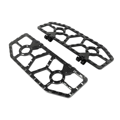 Suitable for Harley Big Glide Road Big Glide Modified Driver Passenger Big Pedal 1986-2023 (Motorcycle pedals) - round-hole-large-pedal-black