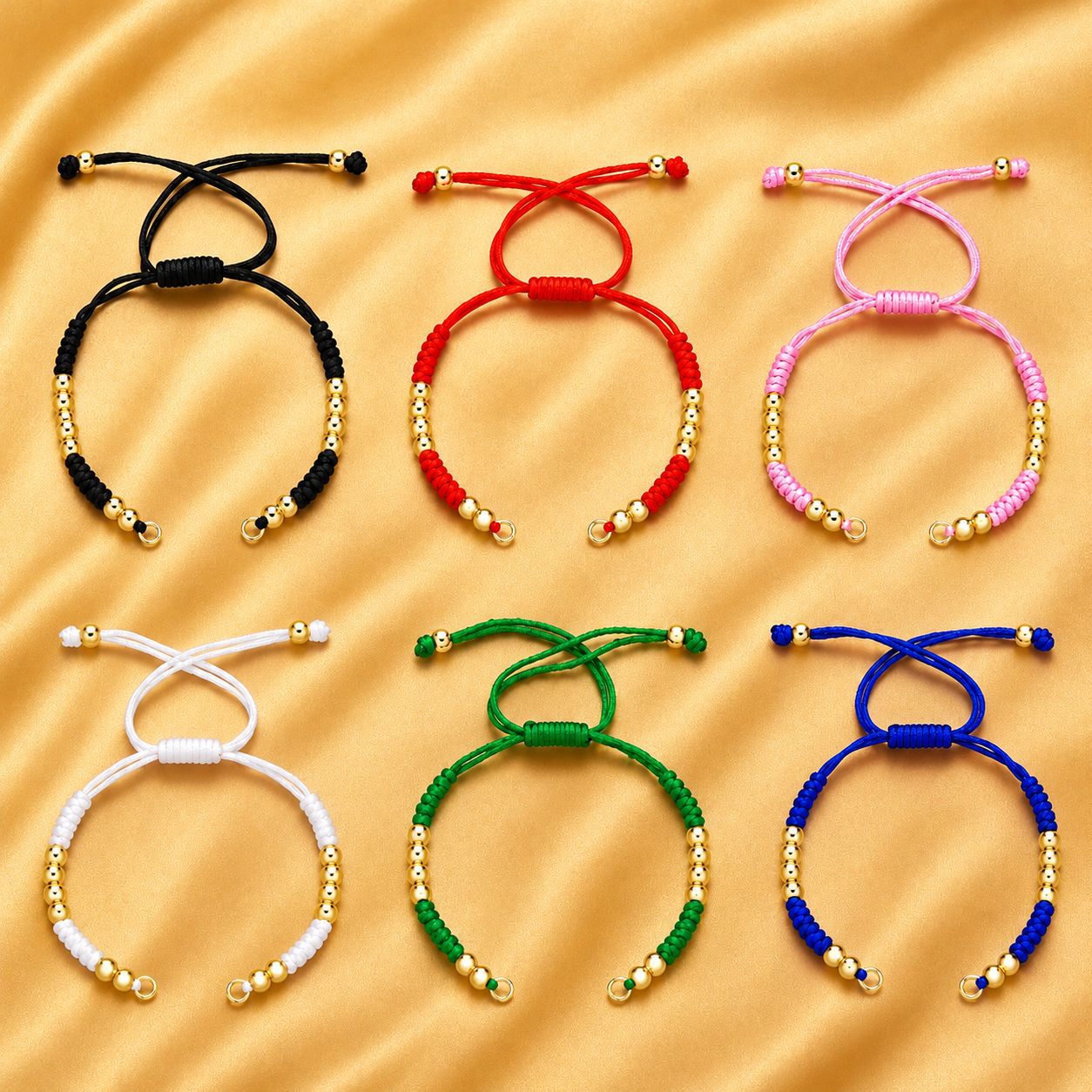 Adjustable Colorful Woven Bracelet Accessories Semi-Finished Products Pull-Out Woven Bracelet DIY Semi-Finished Accessories
