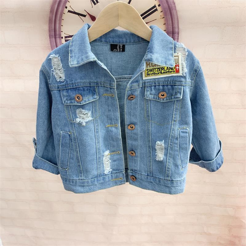 Traje de primavera para niño Traje de bebé de tres piezas de mezclilla atractivo para niño_voghion.com