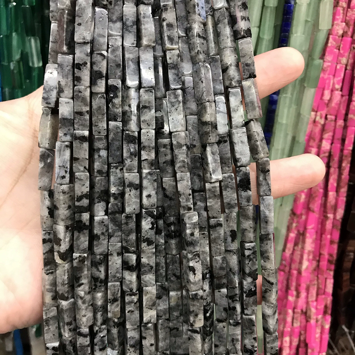 Rectangular beads, accessory, accessories, 4×13mm, DIY