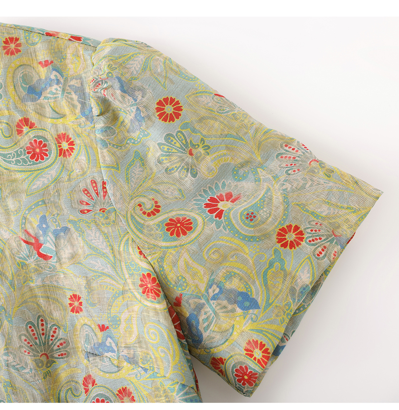 Váy maxi nữ thắt eo dáng suông họa tiết jacquard pha len — xanh lá cây chi tiết 19