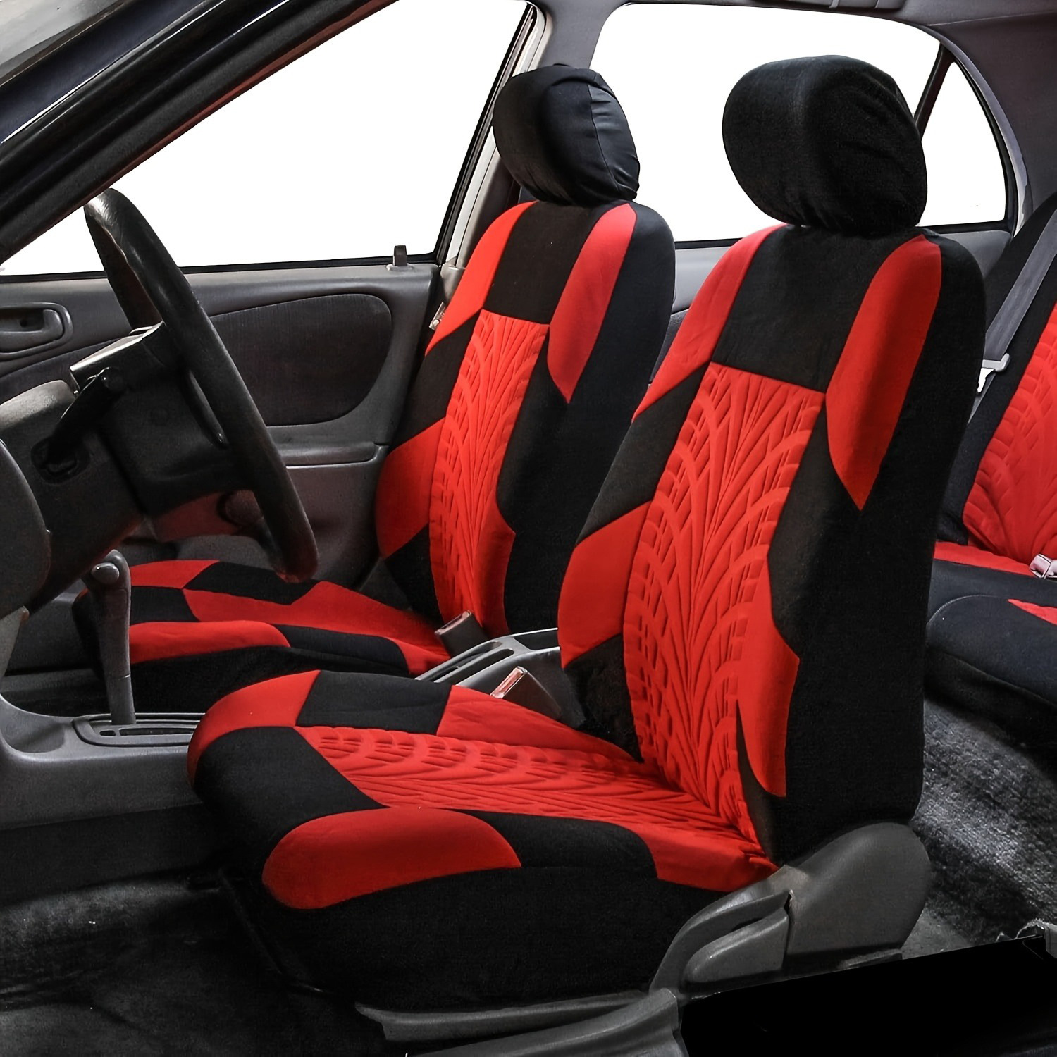 Cross-Border Best-Selling Car Seat Covers on Meike, 9-Piece Set, Universal for All Seasons, Tire Pattern Car Seat Covers Wholesale