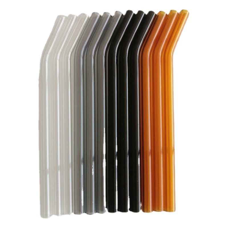 Стеклянная соломка устойчив к высокой температуре прозрачный цвет с высоким содержанием боросиликата 8mm Диаметр может быть переработан для использования экологически чистых соломинок