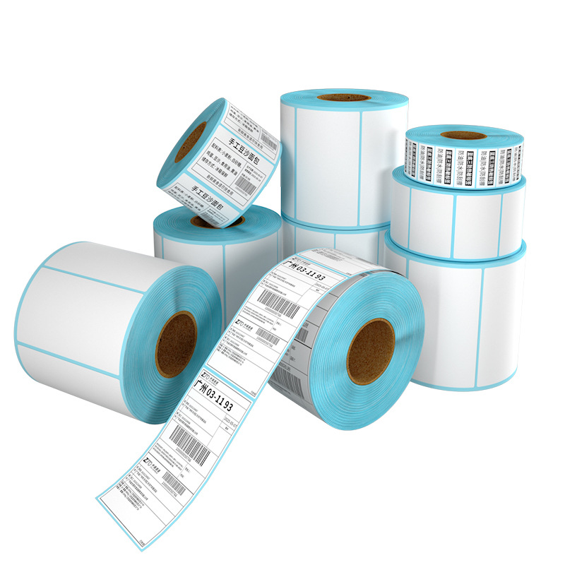 Papel de etiqueta de impresión térmica adhesivo de papel de impresión térmica 60x40 etiqueta en blanco adhesivo personalizado