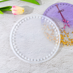 Circular bag mold DIY crystal resin mold transparent resin colorful fabric line woven bag silicone mold