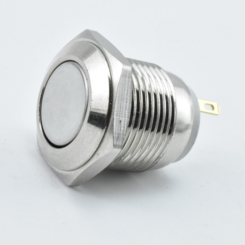 乐牛16mm平头自锁无灯 防水环形电源标汽车改装按钮 12/16/19/22