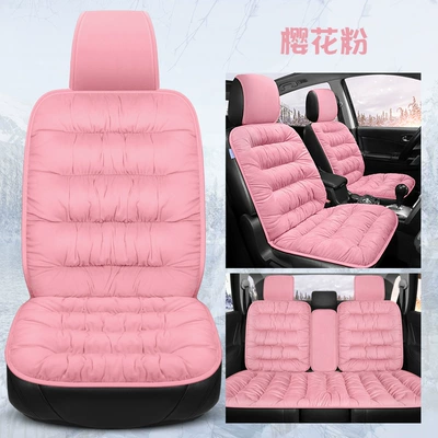 Seat cushion, seat cover – Cushion Short Plush Warm Winter - sakura-pink-five-seater-standard-version-universal