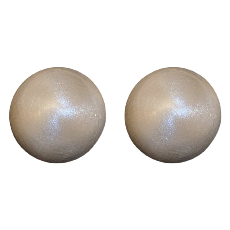 Pendientes de metal hemisferio de aguja de plata Corea 2025 nuevos pendientes de diseño cepillado de lujo ligero Pendientes de temperamento de moda