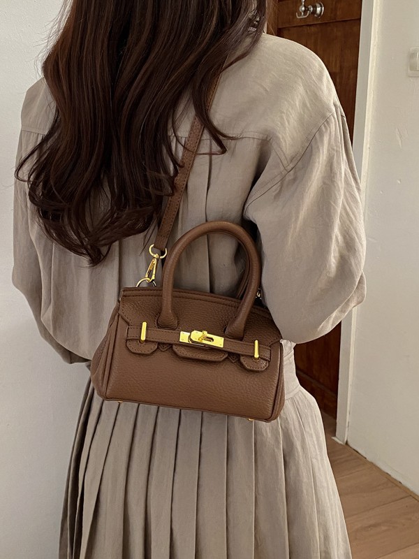 Bolso para mujeres 2026 nuevo cross-border lichi bolso de platino portátil de alta humedad de moda lujosa exquisita mochila