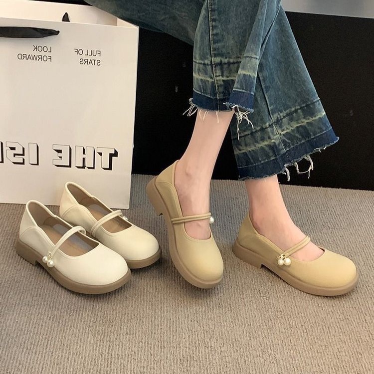 Zapatos de cuero suaves de primavera de estilo francés para mujeres 2026 nuevos zapatos de hadas zapatos suaves