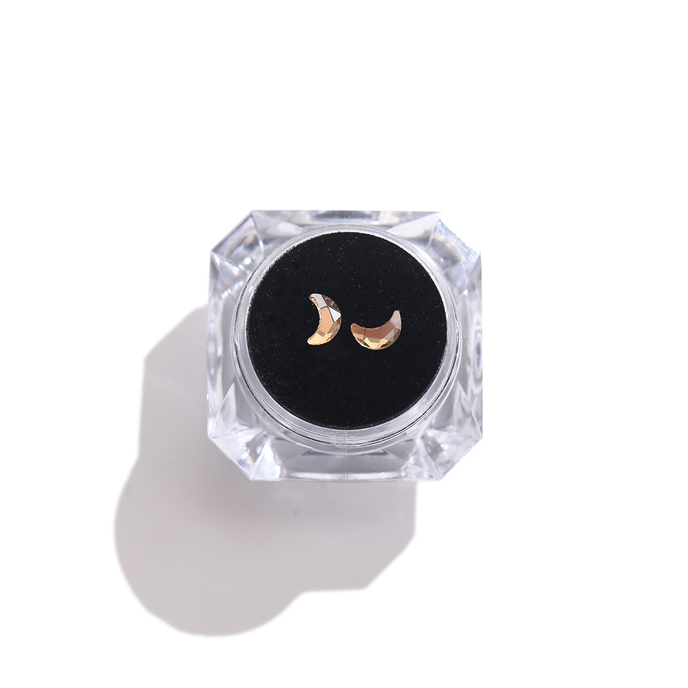 3-piece Set Of Champagne Flat-bottomed Irregular Tooth Gems_voghion.com