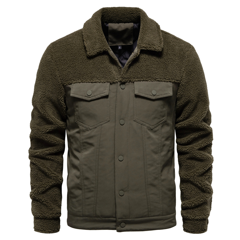Neue, hochwertige Herren-Lammwolljacke im lässigen Stilmix für Herbst und Winter._voghion.com