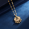 Small necklace, design advanced protective amulet, chain for key bag , pendant, longevity lock, light luxury style, trend of season, 2022 collection
