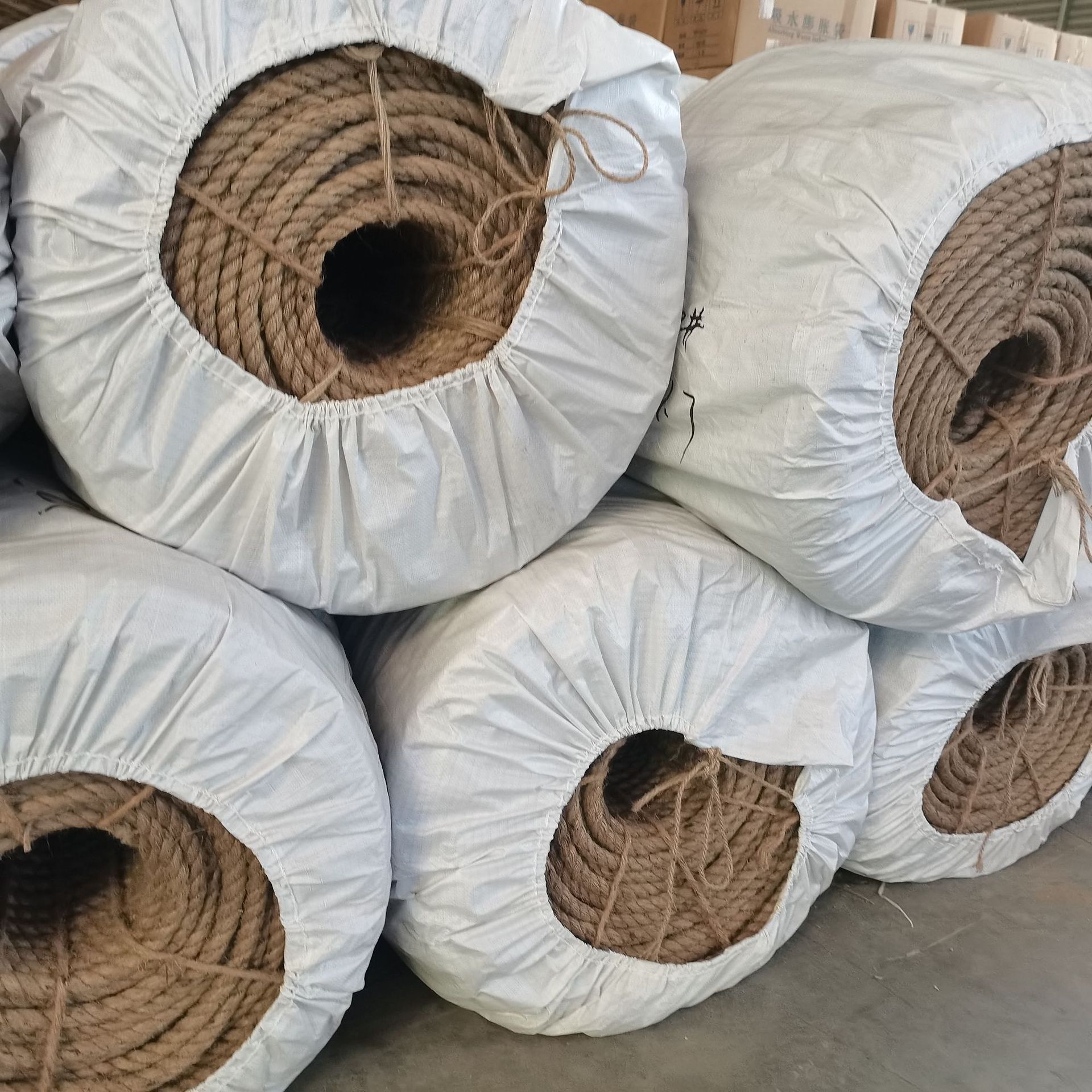 编织黄麻绳吊牌简约装饰线桶麻线 复古捆绑绳4号-60工业麻绳包装