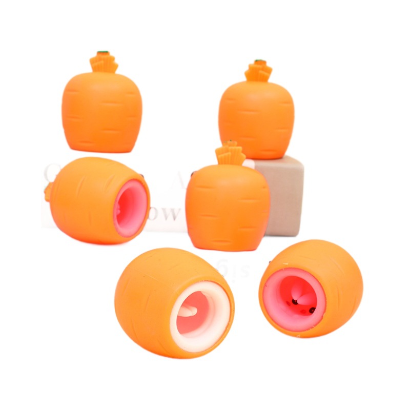 Douyin mismo estilo de apretar zanahoria conejo apretar taza bolsillo pellizcar animales pequeños pellizcar música descompresión juguetes suministro al por mayor