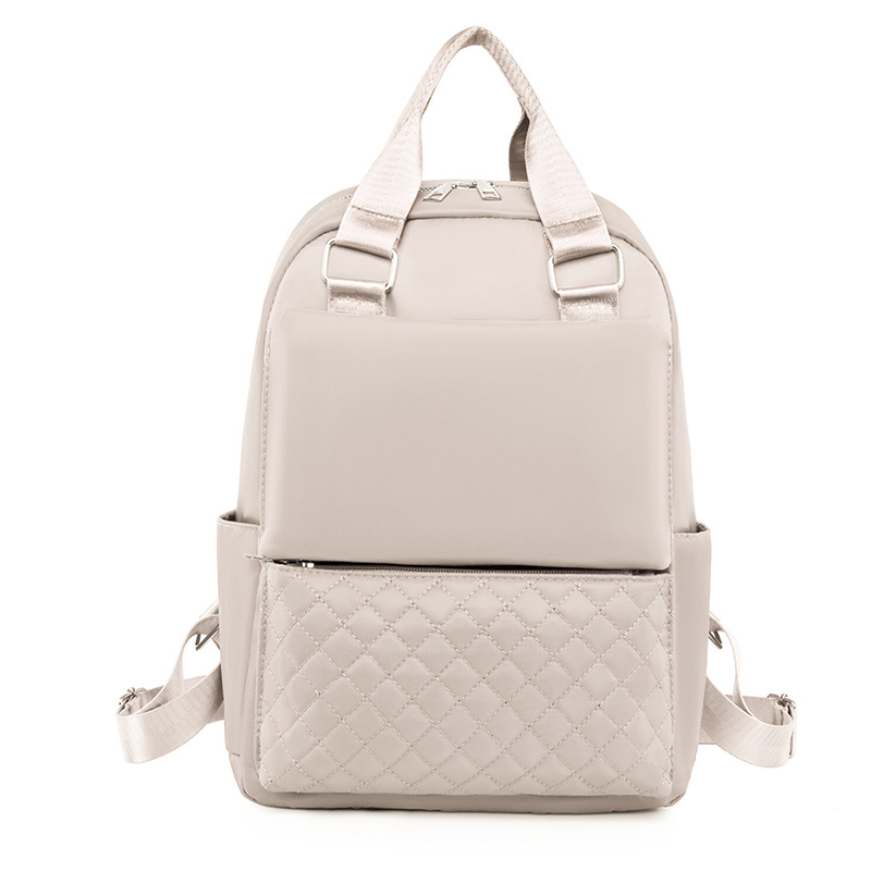 Fábrica al por mayor 2023 primavera nuevas señoras Oxford mochila de moda bordada rómbico mochila de gran capacidad mochila escolar