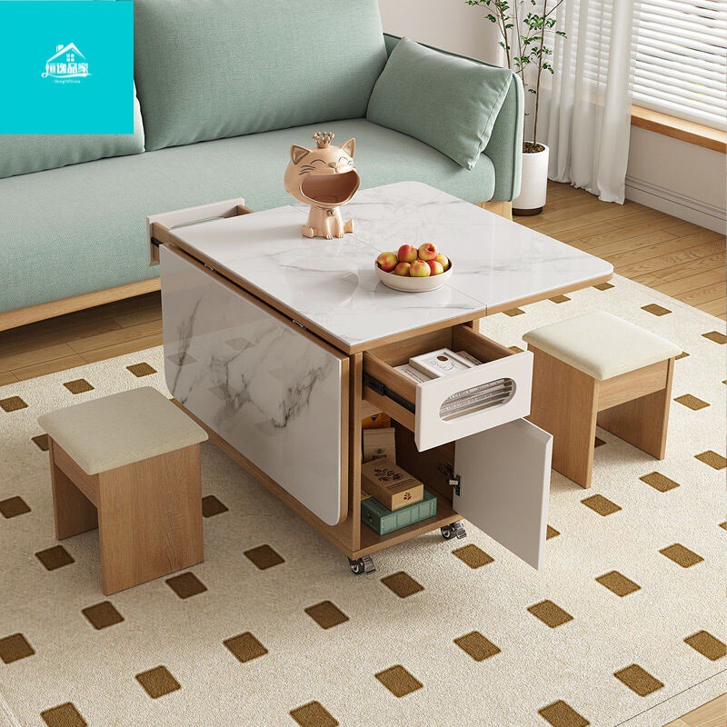 Slate Coffee Table, Dining Table, Dual-Purpose Living Room Sofa, Side Table, Corner Table, Folding Side Cabinet, Multi-Functional Trolley, Tea Table, Narrow Table