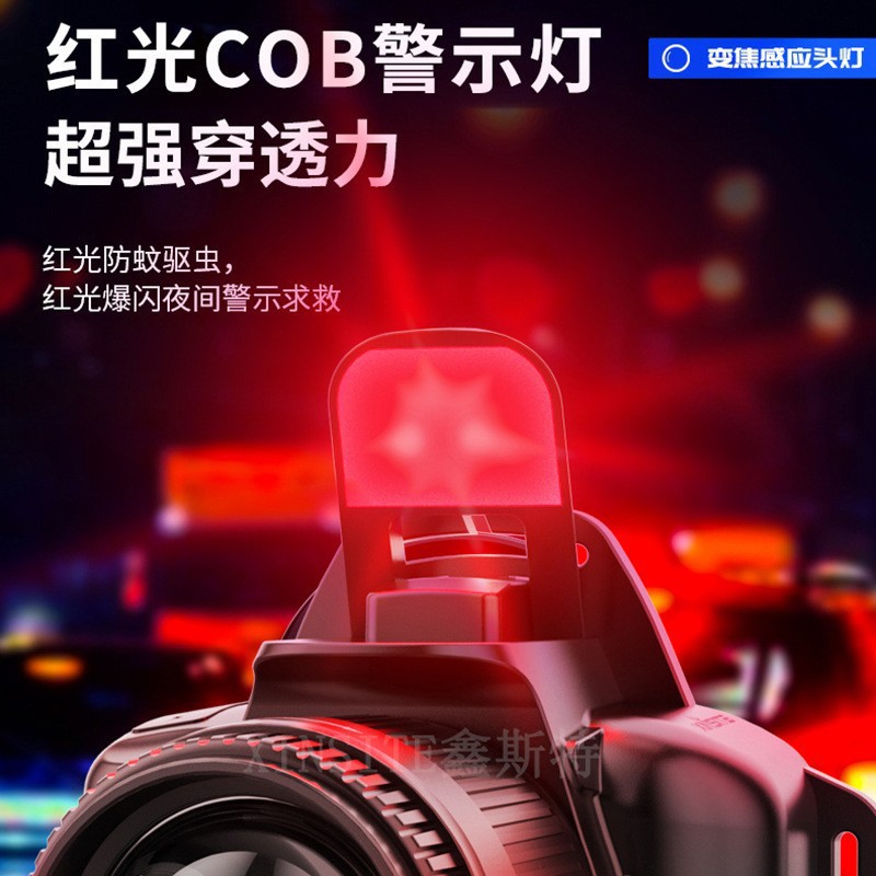 Nueva cámara de luz alta iluminación de luz inductiva del usuario de iluminación remota del hogar iluminación de cabeza pesca de noche pesca de noche