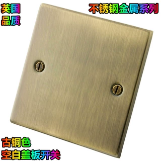 卡塔尔巴林 不锈钢古铜 空白盖板面板开关 1 GANG BLANKING PLATE
