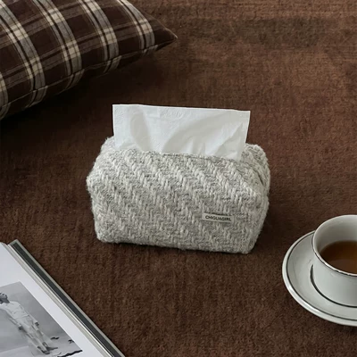 Car tissue box/set | Light Luxury and High-End Fabric Tissue