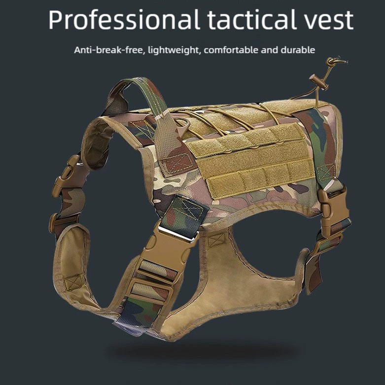 Домашние животные выходят на грудную клетку Тактическая грудная клетка нейлоновый буксир жилет одежда на открытом воздухе военная собака дрессировка нагрудный ремень
