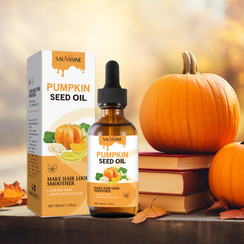 Cross-border New Product Shuo Wo Xin SAUVASINE Pumpkin Seed Oil Hair Care Essential Oil 60ML Eyelash Moisturizing Essential Oil