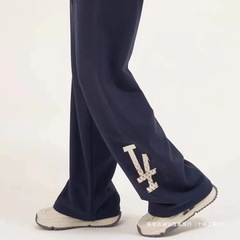 MLB高品質長ズボンカップル老花プリントロゴスポーツファッション男女カップル直筒広脚カジュアルパンツN