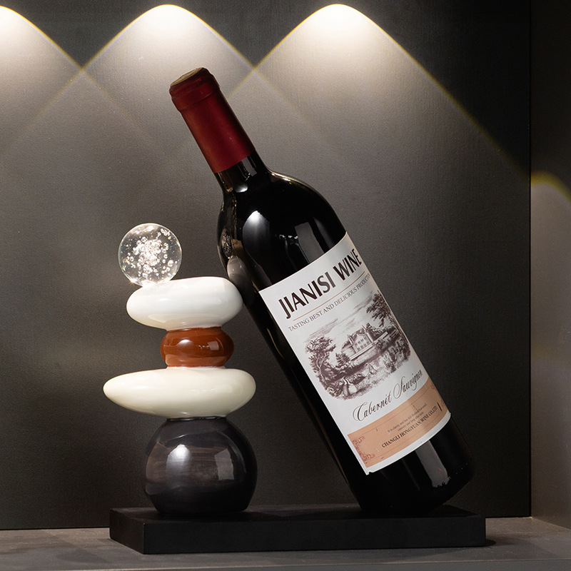 Luxury High-End Wine Rack Ornament for Living Room Wine Cabinet and Tv Cabinet, Elegant Sideboard Decoration