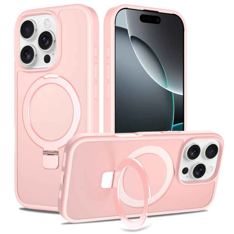クロスボーダー Apple 17 携帯電話ケース磁気落下防止 iPhone16promax つや消し支点ブラケット 15 保護ケース|undefined