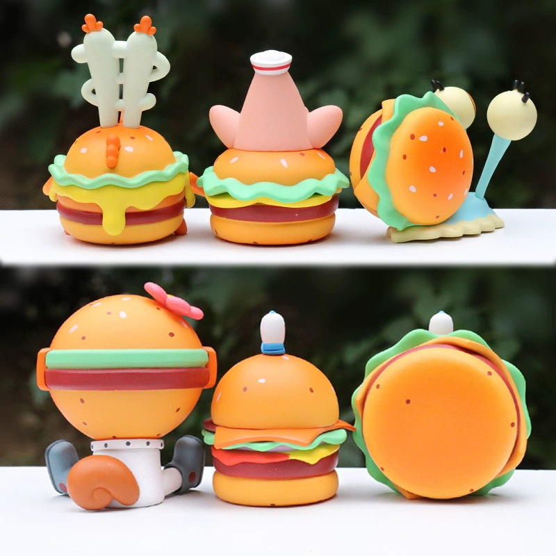 Губка детская минифигура, мультяшная кукла, украшения, осьминог