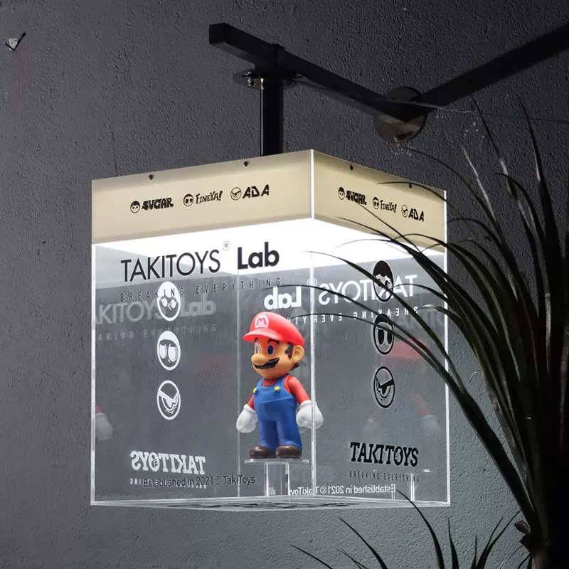 亚克力旋转灯箱美陈展示盒发光广告灯牌挂墙式门头招牌跨境悬挂式