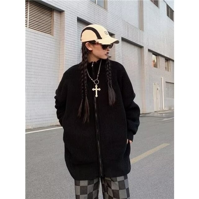 ChicShe ChicShe Style Lazy Couple Knitted Cardigan Sweater For Men Women, Autumn Winter European And American Niche Loose Top Coat Trend_voghion.com