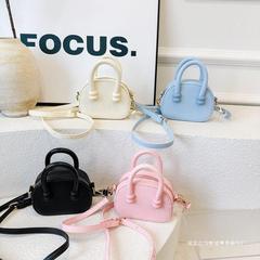 Korean Version 2024 Summer New Children's Bag Unisex Single Strap Bag Simple Solid Color Stylish Handheld Children's Crossbody Bag