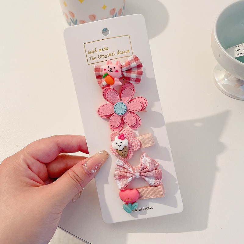 Hermosas pinzas de cabello para niños, anillos de cabello de moda, personalidad dulce, flores, adornos de cabello para animales pequeños, toques de estilo elegante de dama