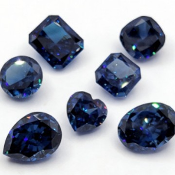 5A Royal Blue Ice Flower Loose Cz Diamond Wuzhou Factory Cross-Border Distribution Gemstone Craftsmanship