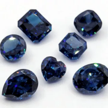 5A Royal Blue Ice Flower Loose Cz Diamond Wuzhou Factory Cross-Border Distribution Gemstone Craftsmanship