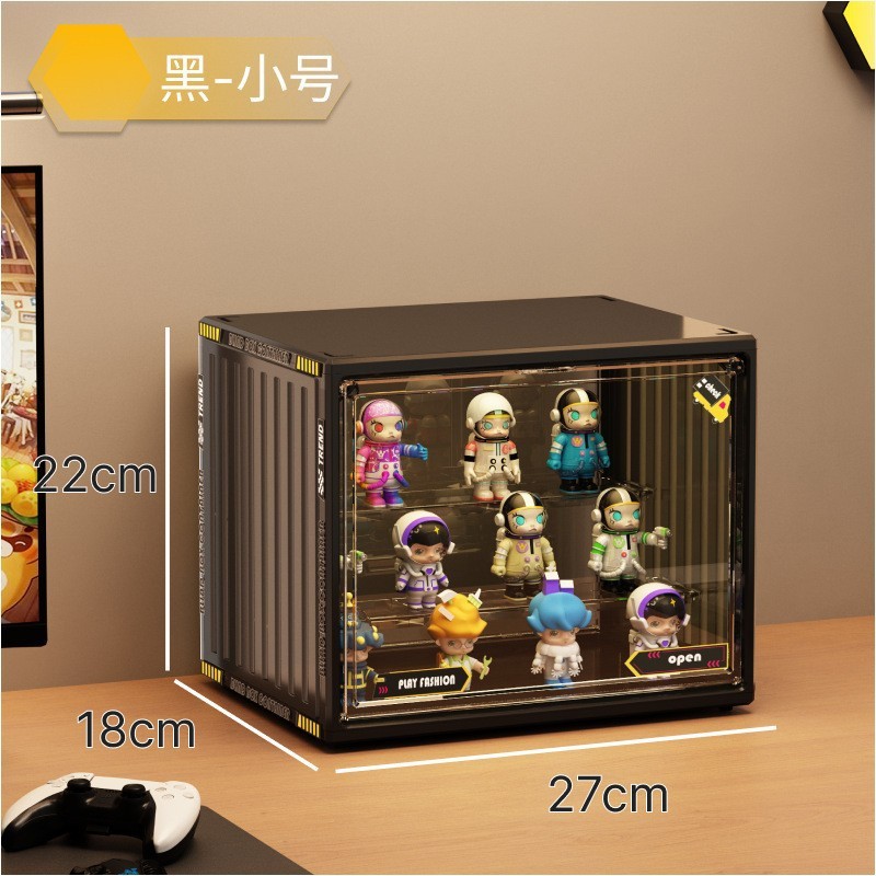 アクリルブラインド収納ケース防塵厚手透明高颜値展示棚泡マット手作り展示ケース|undefined