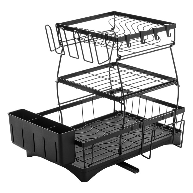 Plato de drenaje estante hogar fregadero extraíble tazón lateral palillos cuchillo tenedor Tazón plato vajilla mesa de almacenamiento estante de almacenamiento rack de almacenamiento