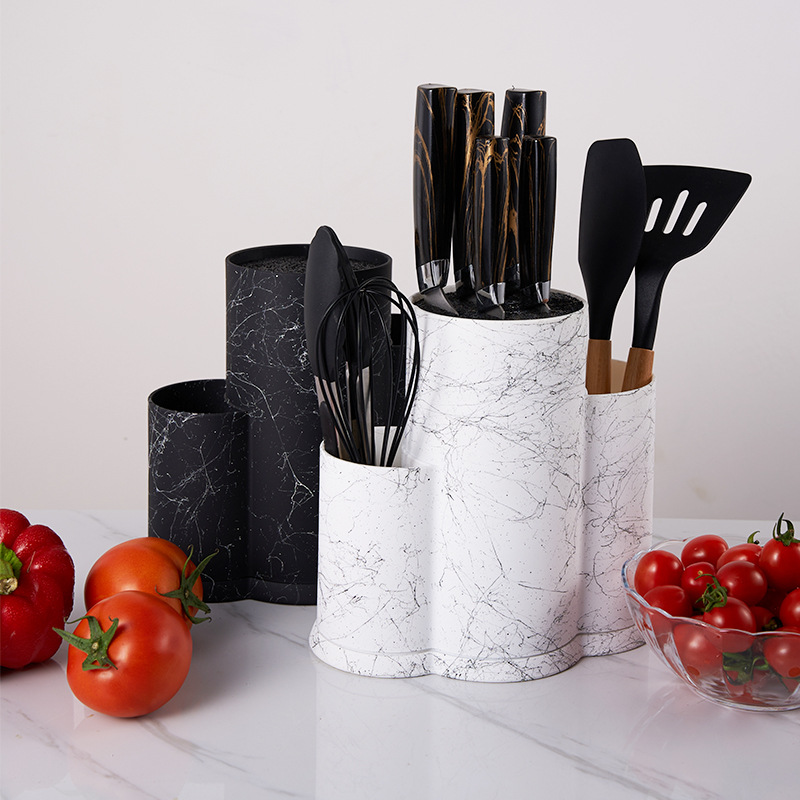 简约塑料拉丝喷点高颜值筷子筒厨房收纳罐家用高颜值刀加批发跨境